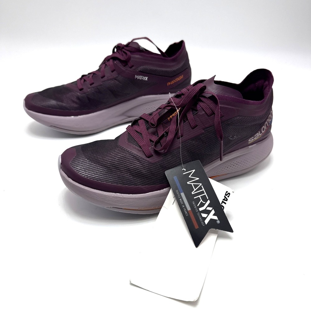 Salomon Phantasm Trail Running Shoes Womens Grape Wine/Quail/Purple Heather‎ 7.5